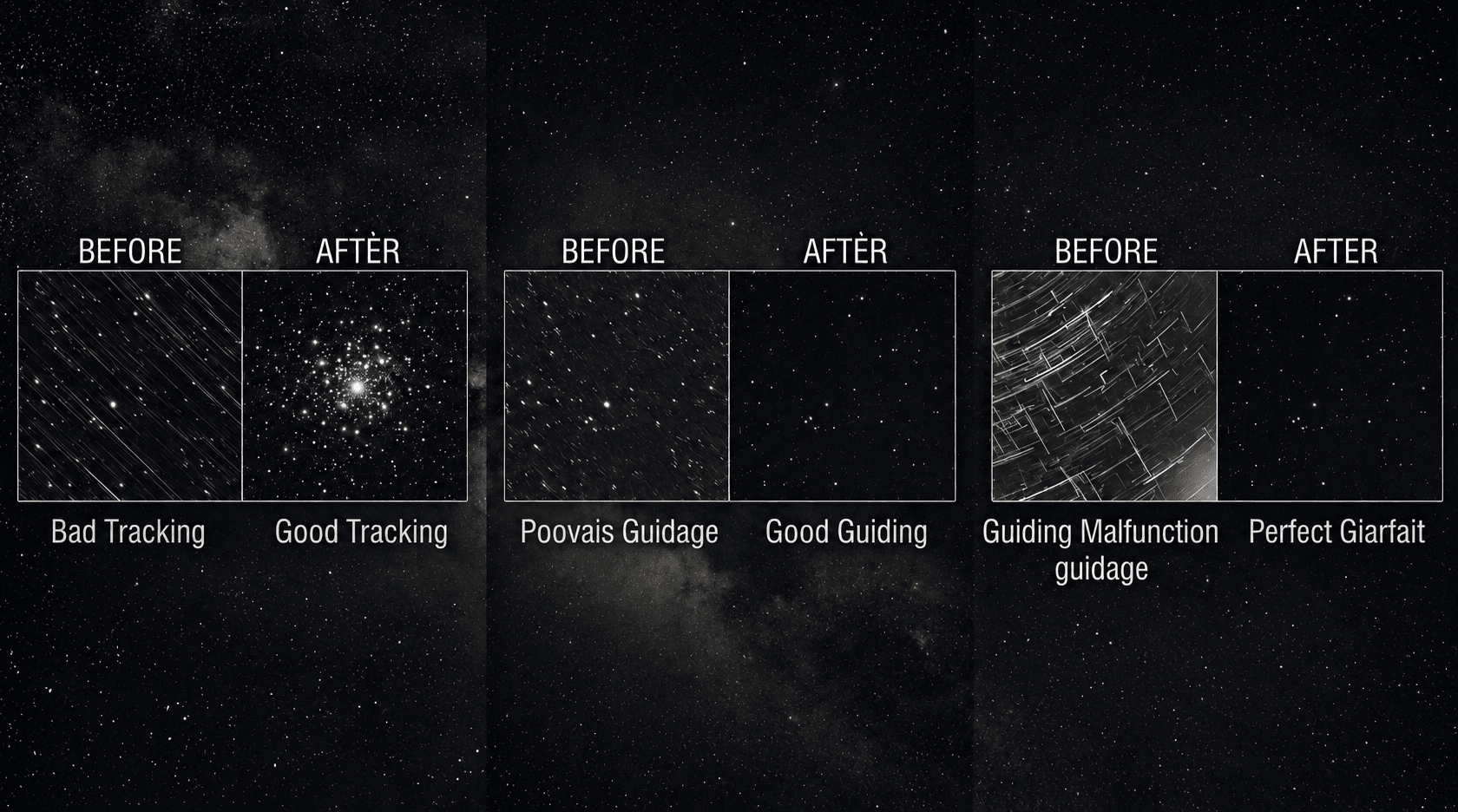 Astrophotography guiding: tuning PHD2 and correcting tracking